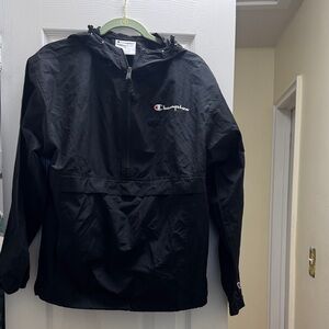 Champion Black Hooded Jacket size S